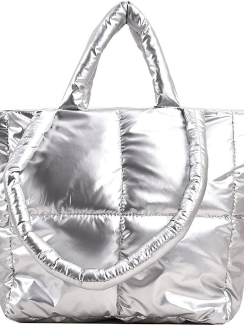 Puffy Tote Bag Padded Puffy Tote Lattice Handbags for Women Large Puffer Tote Ba